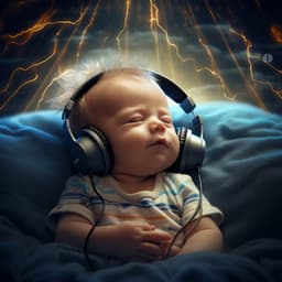Thunder Lullaby for Baby: Binaural Gentle Waves - Sleeping Stars