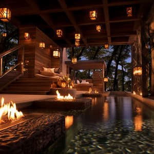 Fires Embrace: Spa Ambient Sounds - Ambient Music Bliss