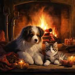 Abrazo Cálido De La Mascota: Nocturno Junto Al Fuego - Naturaleza Soundzzz Club