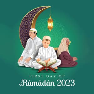 First Day of Ramadan 2023: Family Pray under Night Sky - Egyptian Meditation Temple