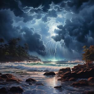 Relaxation through Thunder Harmonies: Musical Bliss - Lightning, Thunderstorms & Rain Storm Sounds