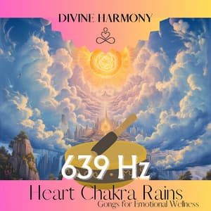 Heart Chakra Rains: 639 Hz Gongs for Emotional Wellness - Divine Harmony