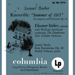 Barber: Knoxville-Summer of 1915, Op. 24 & Four Excursions, Op. 20 - Hanson: Piano Concerto in G Major, Op. 36 - Rudolf Firkusny
