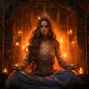 Fire's Gentle Echo: Meditation Music - Calm Harmony