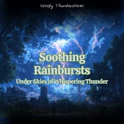 Soothing Rainbursts Under Skies of Whispering Thunder - Sleepy Thunderstorm