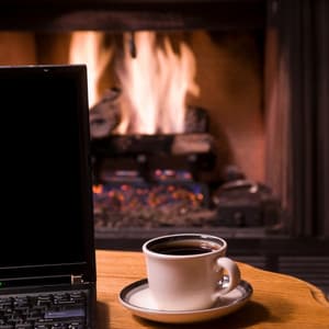 Fireplace Zen Work Flow: Relaxing Music and Firelight - Work from Home
