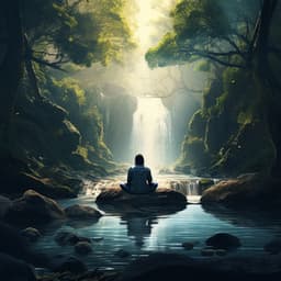 Waterfall Meditation: Tranquil River Echoes - Goodbye Depression