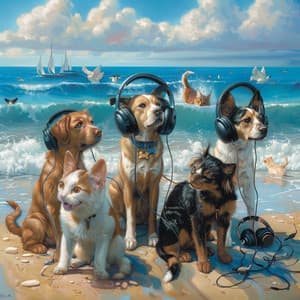 Pets and Ocean Waves: Soothing Sounds - Sleepy Pets