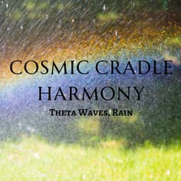Cosmic Cradle Harmony: Theta Waves, Rain - Sleep Alpha Waves