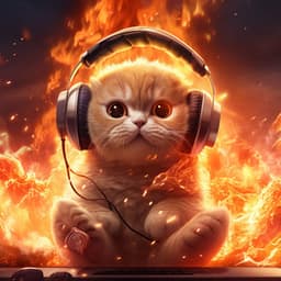 Purring Flames: Cats Fire Peace - Relax My Kitten