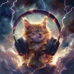 Cats in the Thunder: Serene Feline Music - Soothing Nature Sound