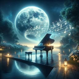 Moonlit Melodies: Romantic Piano Soundscapes - London Cafe Jazz