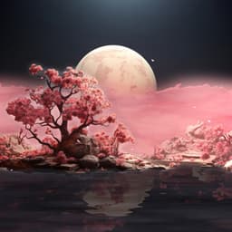 Moonlit Sakura: Tranquil Bamboo Pathway to Dreamlike Meditation - Meditation Frequency