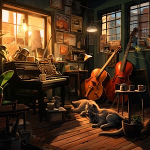 Serenatas Felinas: Melodías En El Café Lounge Para Bigotes - Café instrumental tranquilo