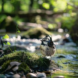 Nature's Study: Binaural Birds and Creek Melodies - 92 96 Hz - Music for Focus and Concentration