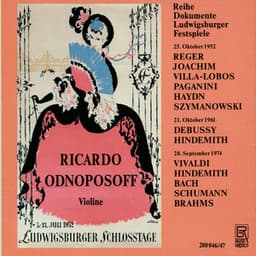 Ricardo Odnoposoff bei den Ludwigsburger Festspielen - Ricardo Odnoposoff