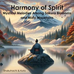 Harmony of Spirit: Mystical Melodies Among Sakura Blossoms and Misty Mountains - Ancient Asian Oasis