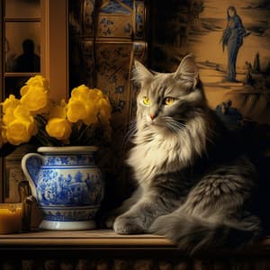 Fiery Feline Melodies: Harmonic Flames - Nature Sounds of the Earth