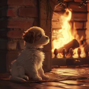 Perros En El Fuego Binaural: Cálida Tranquilidad - Relajado Musica Relajante para Perros