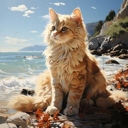 Melodías Felinas: Armonía De La Brisa Del Mar - Tonos isocrónicos Arrastre de ondas cerebrales