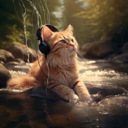 Feline Binaural Waters: Serene River Acoustics - Triangular Prism III