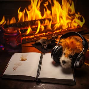 Pets Binaural Fire: Calming Flame Harmonies - Pure Healing Waves