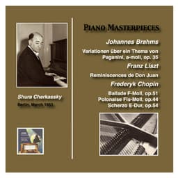 Piano Masterworks: Shura Cherkassky plays Brahms, Liszt and Chopin - Shura Cherkassky