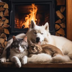 Pet's Restful Firelight: Nighttime Serenity - Weather and Nature Recordings