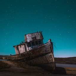 1 Coastal Night: Starry Reflections - Sea Waves Sounds