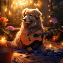 Dog's Rhapsody in Flames: Music in the Firelight - Happy Instrumental Music