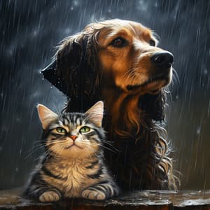 Trueno Armónico Con Compañeros Ronroneantes: Música Para Amigos Felinos - Bosque ambiental