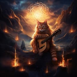 Musical Flames and Paws: Harmonic Cat Harmony - Deep Sleep White Noise