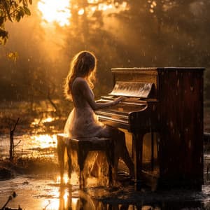 Relajación Con Piano En La Elegancia Lluviosa - Sonidos Tranquilos de lluvia