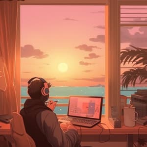 Oasis De Trabajo Tranquilo: Música Relajante De Flujo Costero Oceánico - Biblioteca XLE de sonidos de la naturaleza