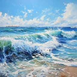 Armonía De Olas Enfocadas: Concentración Musical Con El Océano - Ambiente