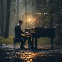 Sinfonía De Lluvia De Serenidad: Retiro Melódico De La Naturaleza - Drones Congelados