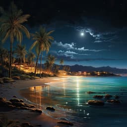 Soothing Ocean Ambience in the Moonlight - Pacific Ocean Wave Sounds