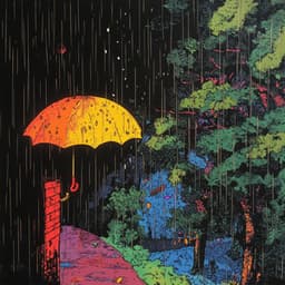 Oasis de Iluminación: Sabiduría Floreciente en el Valle Empapado - Sonido de lluvia