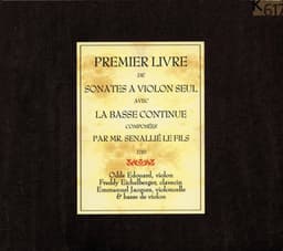 Senaillé: Premier livre de sonates à violon - Jean Baptiste Senaillé