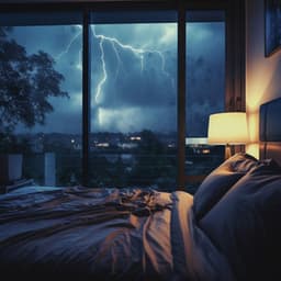 Rainy Night Reverie with Thunder for Sleep - Calm Rain Sounds