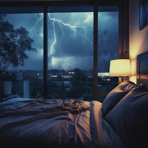 Rainy Night Reverie with Thunder for Sleep - Calm Rain Sounds