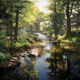 River Music Banks: Concentration's Calm Current - Soothing Music