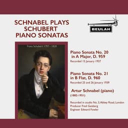 Schnabel Pays Schubert Piano Sonatas - Franz Schubert
