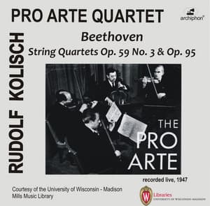 Beethoven: String Quartet Nos. 9 & 11 - Pro Arte Quartet