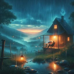 Relaxing Rain Noise in the Countryside at Night - Soothing Rain Sounds Factory