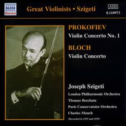 Prokofiev / Bloch: Violin Concertos - Joseph Szigeti