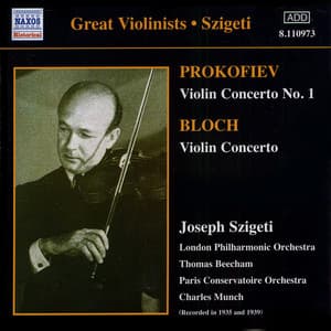 Prokofiev / Bloch: Violin Concertos - Joseph Szigeti