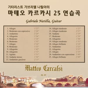 기타리스트 가브리엘 나틸야의 마테오 카르카시 25 연습곡 - Matteo Carcassi