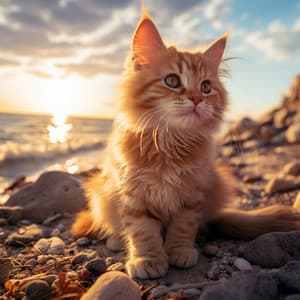 Refugio Del Océano Para Gatos: Ambiente Relajante Junto Al Mar - Grillos del bosque