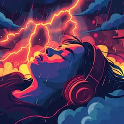 Thunder Sleep Symphony: Music for Restful Nights - Rain Sounds to Fall Asleep To